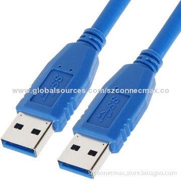 High speed USB 3.0 cable, AM to AM with blue color from factory
